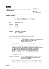 Journal de la 944ème séance plénière du Conseil