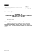 Permanent Council Decision No. 1077