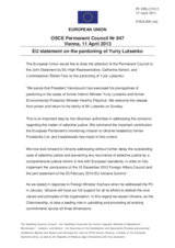 Statement by the Irish Presidency of the Council of the EU on pardoning of Mr. Y. Lutsenko in Ukraine