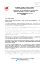 Statement by the Delegation of Turkey in response to the address by the Minister for Foreign Affairs of Azerbaijan, H.E. Elmar Mammadyarov