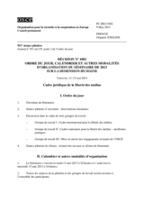 Décision No 1082 du Conseil permanent