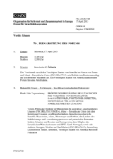 Journal der 714. Plenarsitzung des Forums