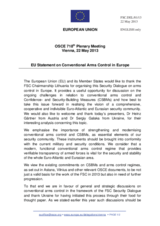 Statement by the Irish Presidency of the Council of the EU on Conventional Arms Control in Europe