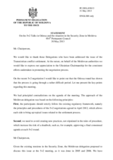 Statement by the Delegation of Moldova on the 5+2 Talks in Odessa and the situation in the Security Zone in Moldova