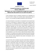 Déclaration de l’Union européenne au sujet de la réunion à Odessa des discussions en 5+2 (23-24 mai 2013)