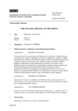 Journal of the 719th Plenary Meeting of the Forum for Security Co-operation