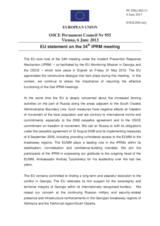 Statement by the Irish Presidency of the Council of the EU on the thirty-fourth meeting of the Ergneti Incident Prevention and Response Mechanism, held on 31 May 2013