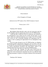 Statement by the Delegation of Georgia on the thirty-fourth meeting of the Ergneti Incident Prevention and Response Mechanism, held on 31 May 2013