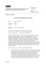 Journal de la 720ème séance plénière du Forum