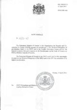 Response by the Delegation of Georgia to the Questionnaire on the Code of Conduct on Politico-Military Aspects of Security