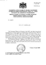 Response by the Delegation of Georgia to the Questionnaire on the Code of Conduct on Politico-Military Aspects of Security