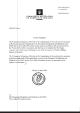 Response by the Delegation of Norway to the Questionnaire on the Code of Conduct on Politico-Military Aspects of Security