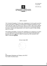 Response by the Delegation of Norway to the Questionnaire on the Code of Conduct on Politico-Military Aspects of Security