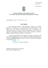 Response by the Delegation of Serbia to the Questionnaire on the Code of Conduct on Politico-Military Aspects of Security