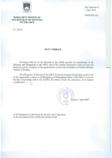 Response by the Delegation of Slovenia to the Questionnaire on the Code of Conduct on Politico-Military Aspects of Security