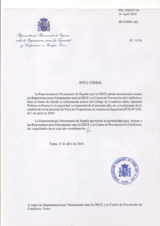 Response by the Delegation of Spain to the Questionnaire on the Code of Conduct on Politico-Military Aspects of Security