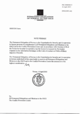 Response by the Delegation of Norway to the Questionnaire on the Code of Conduct on Politico-Military Aspects of Security