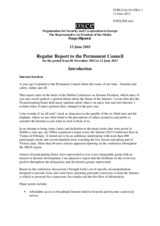 Report by the OSCE Representative on Freedom of the Media, Ms. Dunja Mijatović