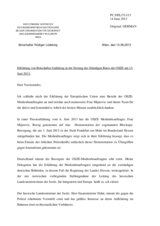 Erklärung von Botschafter Lüdeking in der Sitzung des Ständigen Rates der OSZE