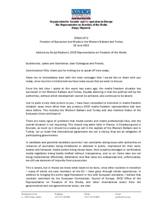 Address by Dunja Mijatović at Speakup!2 Conference  