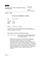 Journal de la 957ème séance plénière du Conseil