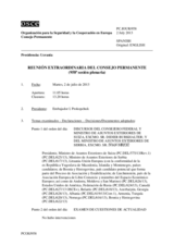Diario de la 958ª Sesión extraordinaria del Consejo Permanente 