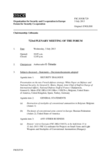 Journal of the 723rd Plenary Meeting of the Forum for Security Co-operation