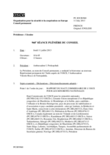Journal de la 960ème séance plénière du Conseil