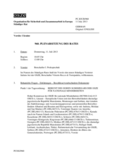 Journal der 960. Plenarsitzung des Ständigen Rates 