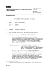 Diario de la 959ª Sesión plenaria del Consejo Permanente 