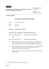 Giornale della 725a Seduta plenaria del Foro di cooperazione per la sicurezza