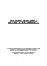 Legi privind infractiunile motivate de ură: ghid practic