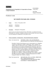 Diario de la 962ª Sesión plenaria del Consejo Permanente 
