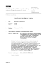 Journal de la 726ème séance plénière du Forum