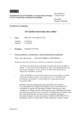 Diario de la 729ª Sesión plenaria del Foro de Cooperación en materia de Seguridad  