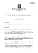 Statement by the Delegation of the Norway in response to the address by the Minister for Foreign Affairs of Georgia, H.E. Maia Panjikidze