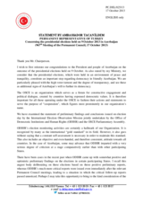 Statement by the Delegation of Turkey on the presidential election in Azerbaijan, held on 9 October 2013