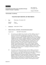 Journal of the 733rd Plenary Meeting of the Forum for Security Co-operation
