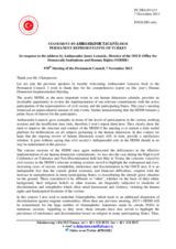 Statement by the Delegation of Turkey in response to the report by Ambassador Janez Lenarčič, Director of the Office for Democratic Institutions and Human Rights (ODIHR) on the Human Dimension Implementation Meeting