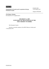 Permanent Council Decision No. 1099