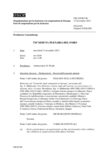 Giornale della 734a Seduta plenaria del Foro di cooperazione per la sicurezza