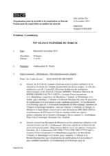 Journal de la 733ème séance plénière du Forum