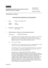 Journal of the 732nd Plenary Meeting of the Forum for Security Co-operation