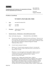 Giornale della 732a Seduta plenaria del Foro di cooperazione per la sicurezza