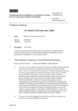Diario de la 731ª Sesión plenaria del Foro de Cooperación en materia de Seguridad  