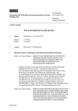 Journal der 970. Plenarsitzung des Ständigen Rates 