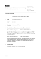 Giornale della 735a Seduta plenaria del Foro di cooperazione per la sicurezza