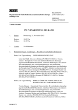 Journal der 973. Plenarsitzung des Ständigen Rates 