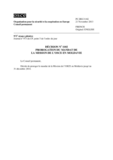 Décision No 1102 du Conseil permanent