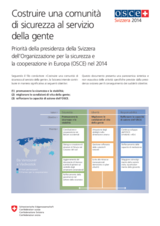Swiss Facts, Priorities of the 2014 Swiss Chairmanship